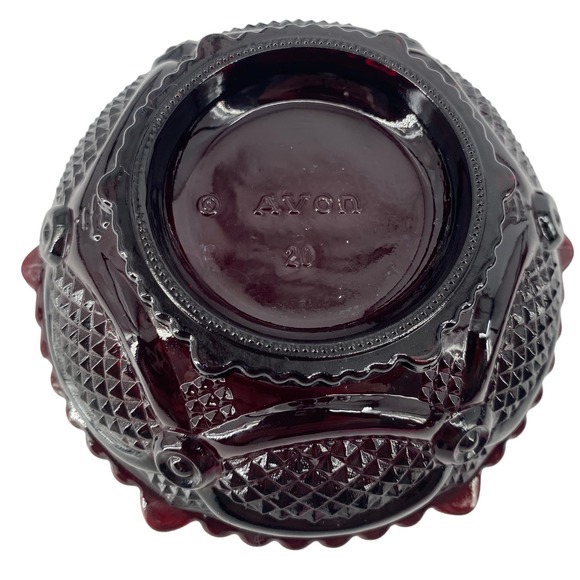 Set 4 Vintage Avon Cape Cod Dessert Bowl 5” Ruby Red 1876 Salad - Picture 4 of 6